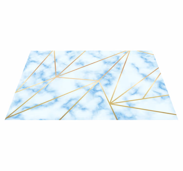 Stijlvol geometrisch motief marmeren vinyl tapijt - TenStickers