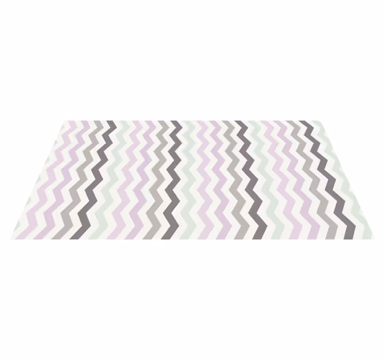 Chevron zigzag noordse golven vinyl tapijt geometrisch - TenStickers