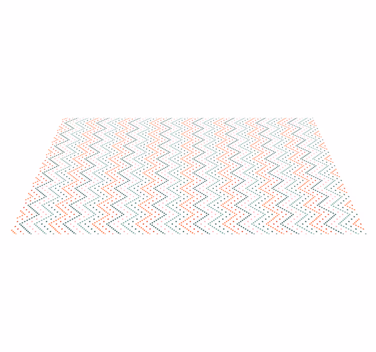 Zigzag kleurenpatroon etnisch vinyl tapijt - TenStickers