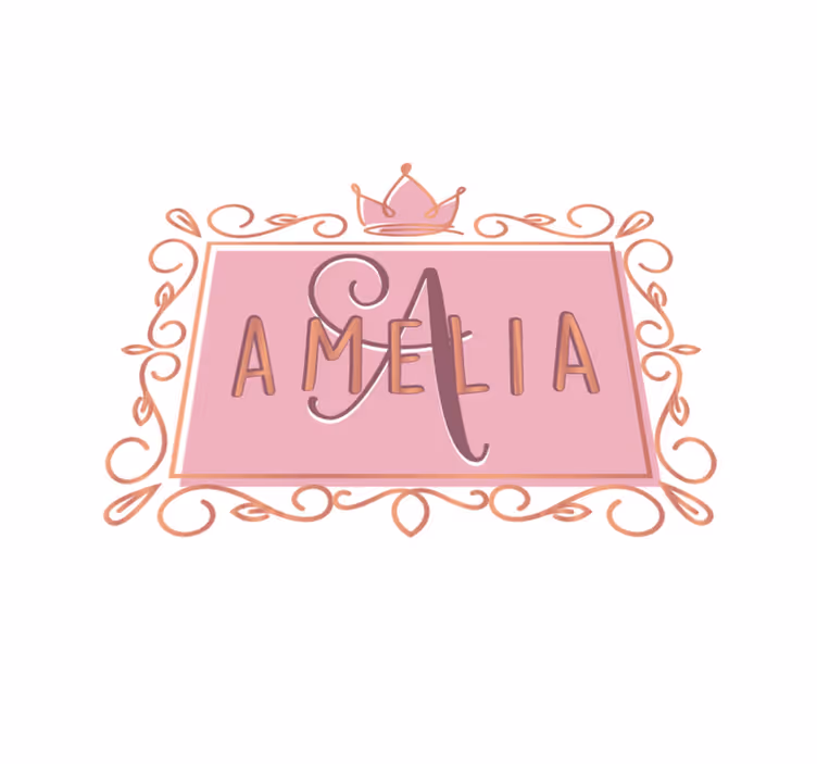 Vinyl tapijt voor meer kinderen met prinsessenkroon - TenStickers