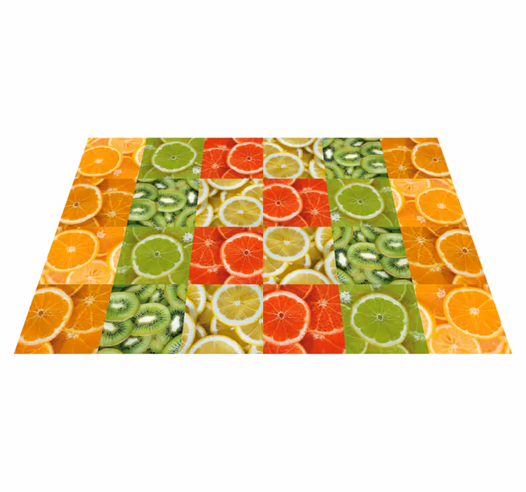 Citrusschijf mozaïek vinyl vloerkleed keuken - TenStickers