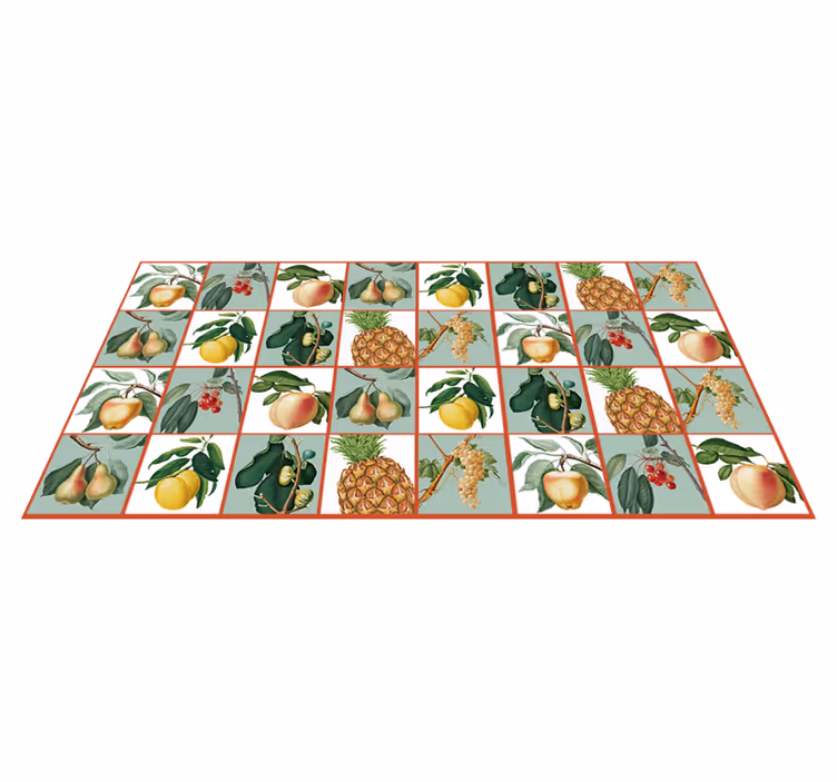 Fruit tegelpatroon vinyl vloerkleed keuken - TenStickers