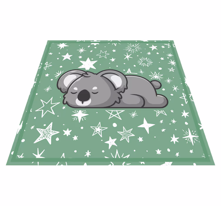 Slapende koalasterren vinyl tapijt kind - TenStickers