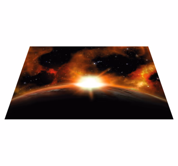 Hemelse zonsopgang gloed vinyl tapijt sterren - TenStickers