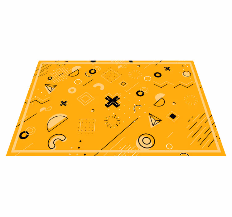 Abstract vormenpatroon vinyl tapijt geometrisch - TenStickers