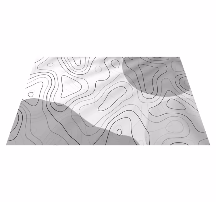 Abstracte lineaire patronen vinyl tapijt minimalistisch - TenStickers