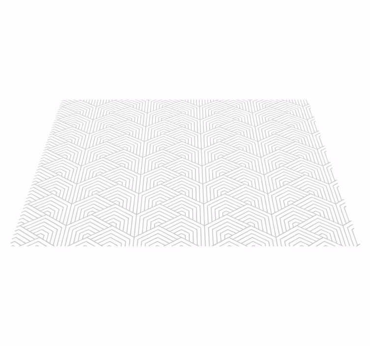 Grijs zeshoekpatroon vinyl tapijt geometrisch - TenStickers