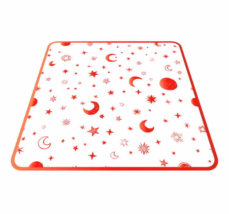 Vinyl tapijt sterren hemelse elementen - TenStickers