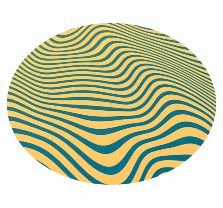 Concept van gebogen lijn vinyl tapijt met strepen - TenStickers