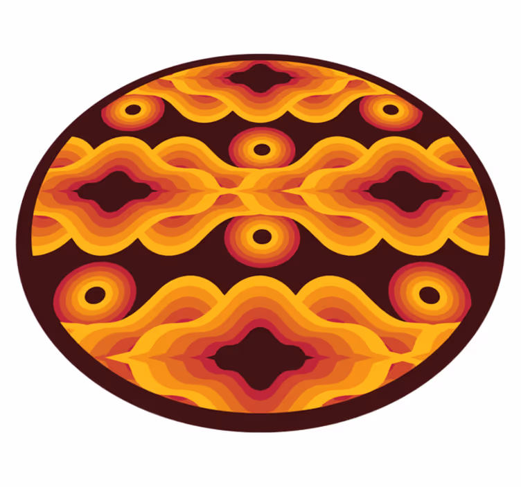 Vintage spiraalmotief vinyl tapijt mozaïek - TenStickers