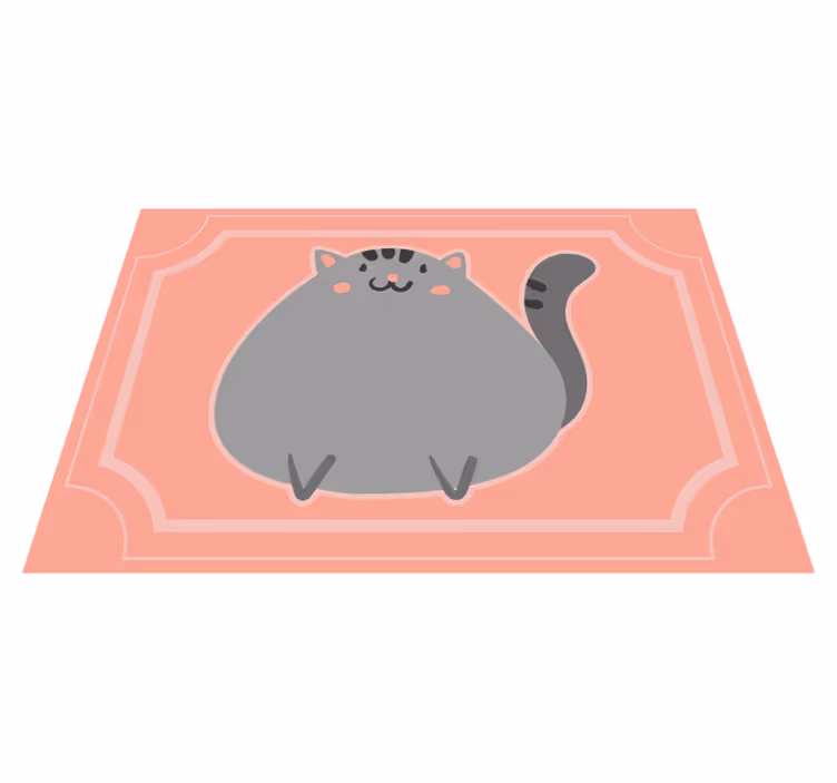 Schattige kattenkunstwerken vinyl tapijt voor meer kinderen - TenStickers