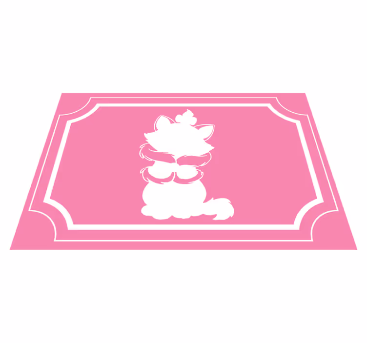 Schattig kattensilhouet vinyl tapijt voor meer kinderen - TenStickers