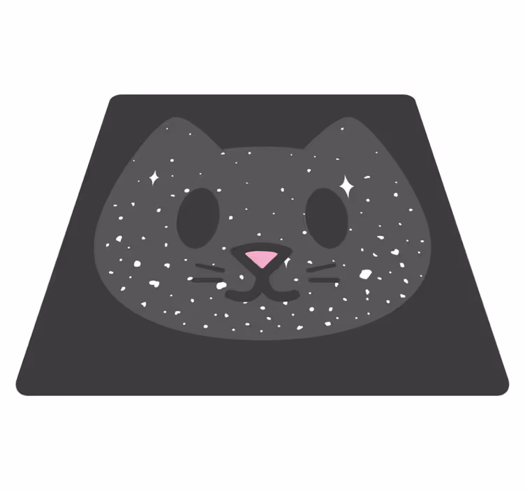 Schattig kattengezicht vinyl tapijt baby - TenStickers