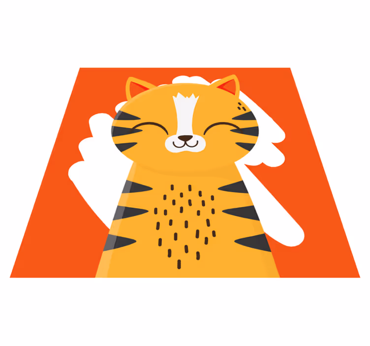 Vrolijk tijgerontwerp vinyl tapijt baby - TenStickers