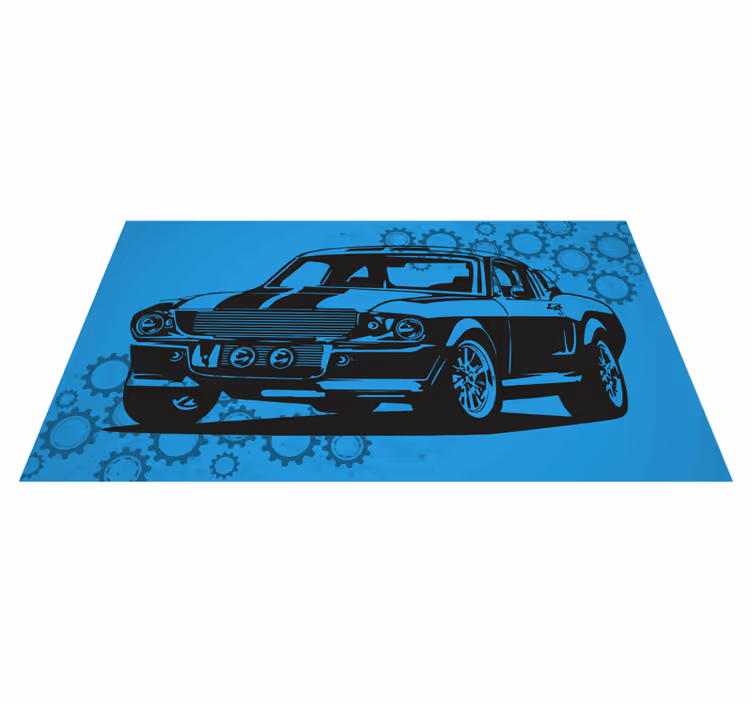 Tijdloze auto-afbeelding vinyl tapijt voor meer kinderen - TenStickers