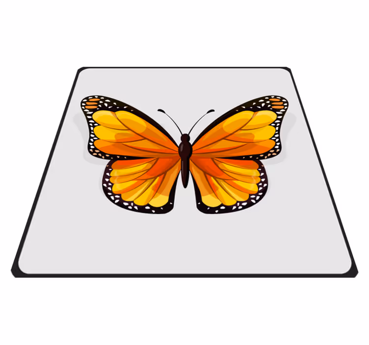 Prachtige vlinderkunst vinyl tapijt badkamer - TenStickers