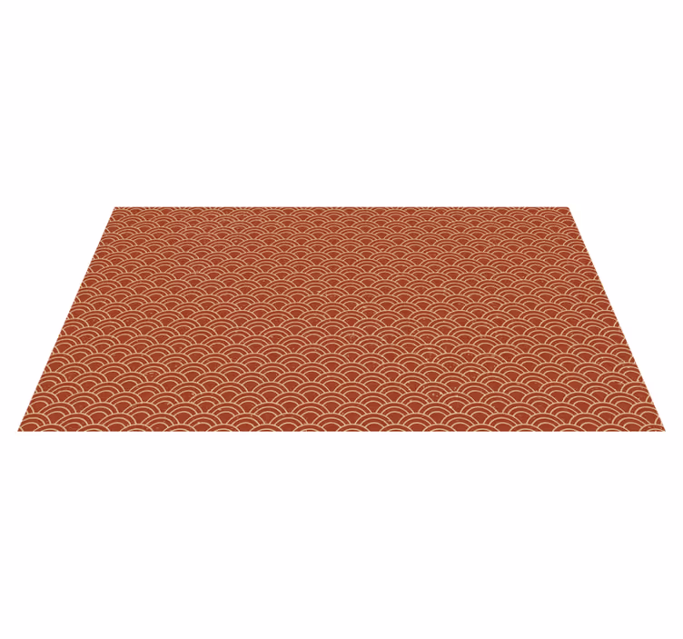 Gebogen golfpatroon vinyl tapijt geometrisch - TenStickers