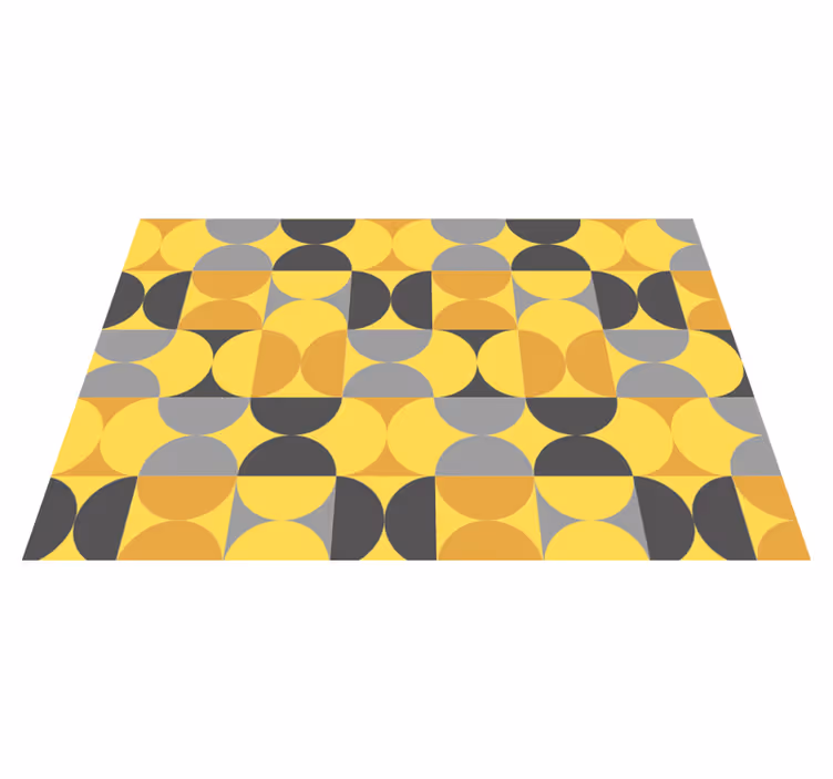 Vinyl tapijt geometrisch cirkelvormig patroon spel - TenStickers