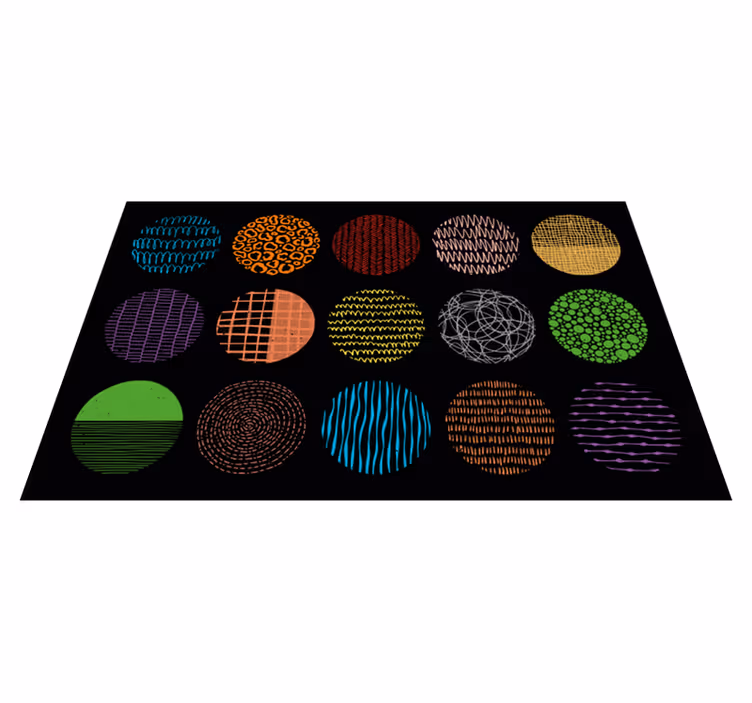 Levendige patrooncollectie vinyl tapijt modern - TenStickers