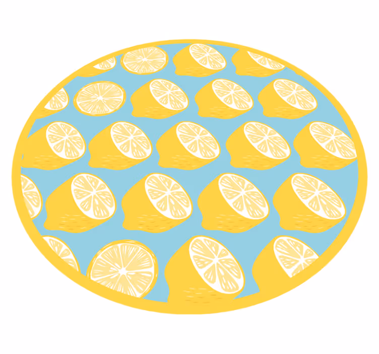 Vinyl vloerkleed keuken citroen plakmotief - TenStickers