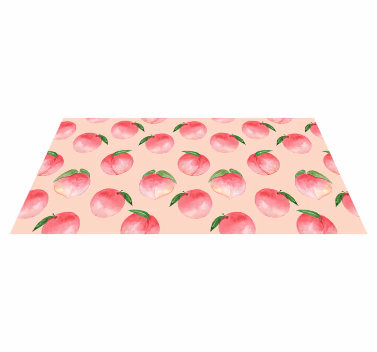 Perzikbloesempatroon vinyl vloerkleed keuken - TenStickers