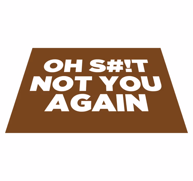 Oh, niet jij weer vinyl tapijt ontvangst hal - TenStickers