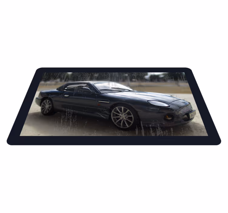 Klassieke sportwagen vinyl tapijt snelweg - TenStickers