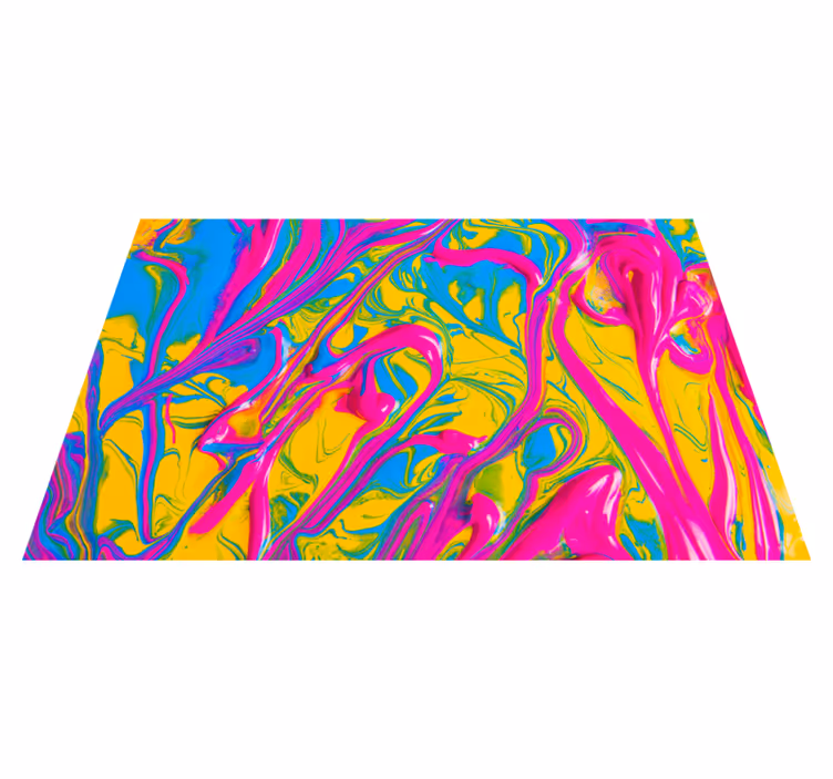Levendige wervelpatronen vinyl tapijt modern - TenStickers