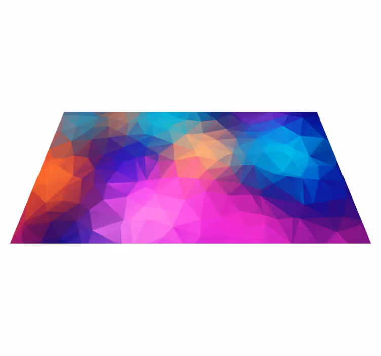 Kleurrijke fusie vinyl tapijt geometrisch - TenStickers