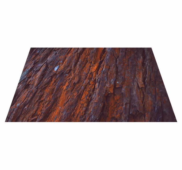 Rustieke schors vinyl tapijt met houtstructuur - TenStickers