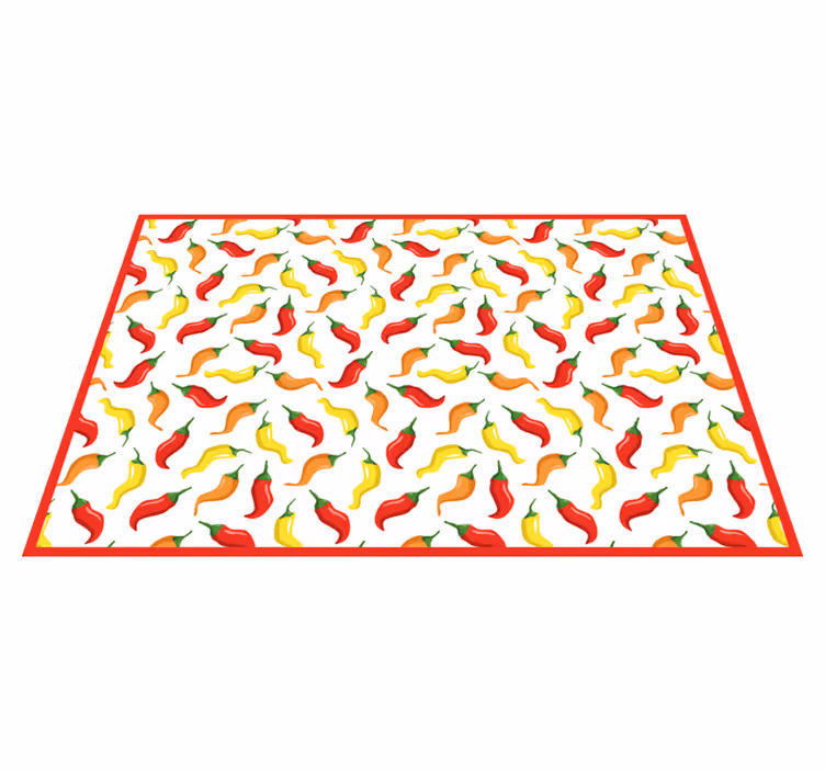 Chili peper concept vinyl tapijt voor meer kinderen - TenStickers