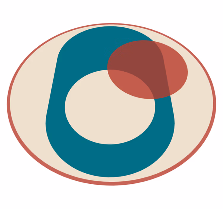 Vinyl tapijt modern circles in harmony - TenStickers