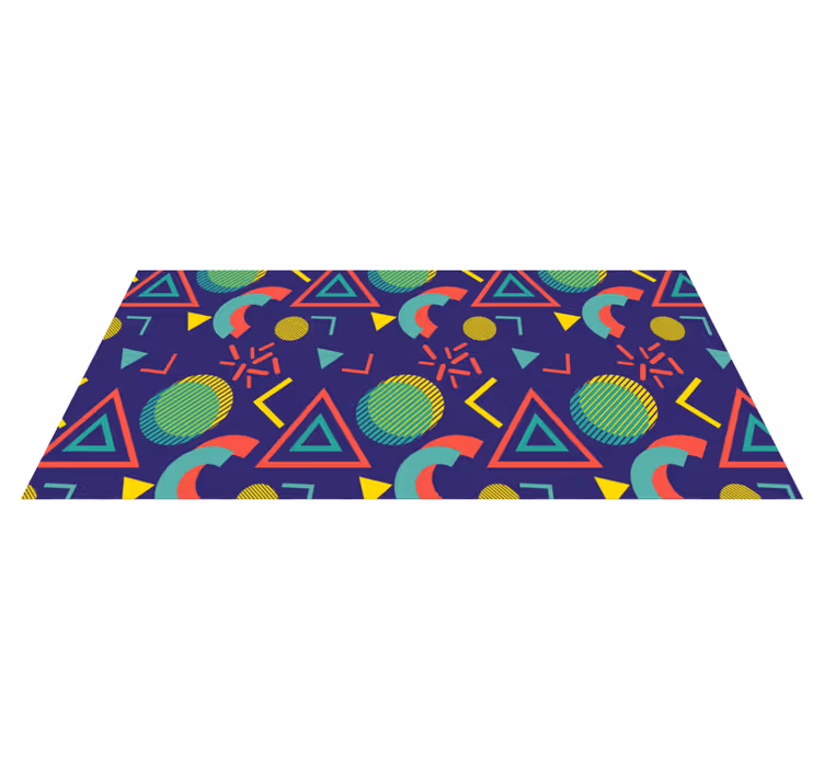 Vinyl tapijt geometrisch levendige motieven - TenStickers