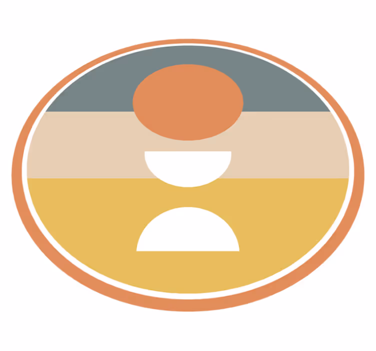 Circulaire kleurenharmonie vinyl tapijt minimalistisch - TenStickers