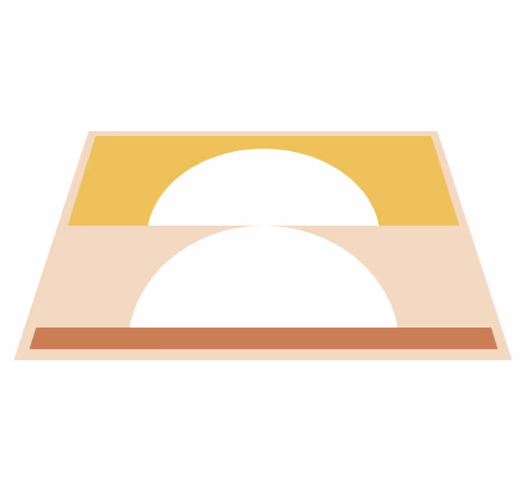 Circulair minimalisme vinyl tapijt minimalistisch - TenStickers