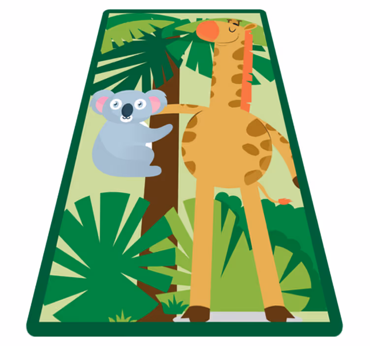 Jungle vrienden avontuur vinyl tapijt baby - TenStickers