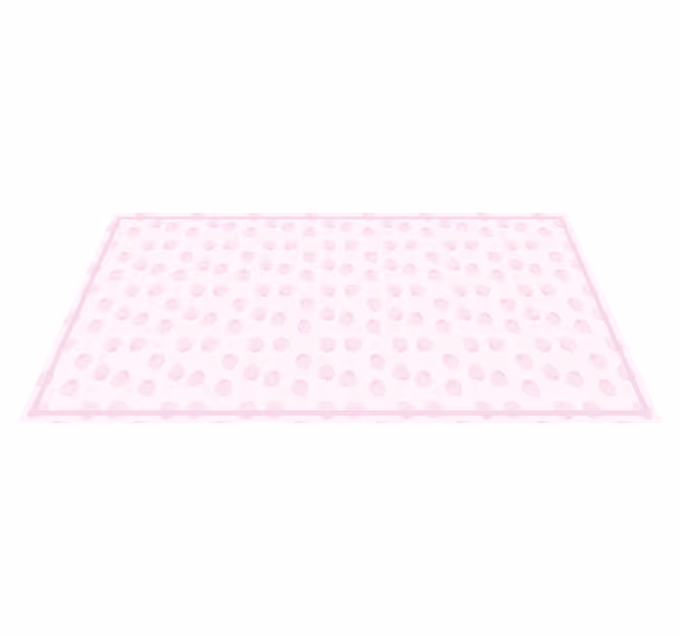 Roze aardbeienpatroon vinyl vloerkleed keuken - TenStickers