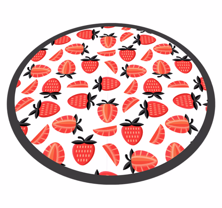 Aardbei illustratie vinyl vloerkleed keuken - TenStickers