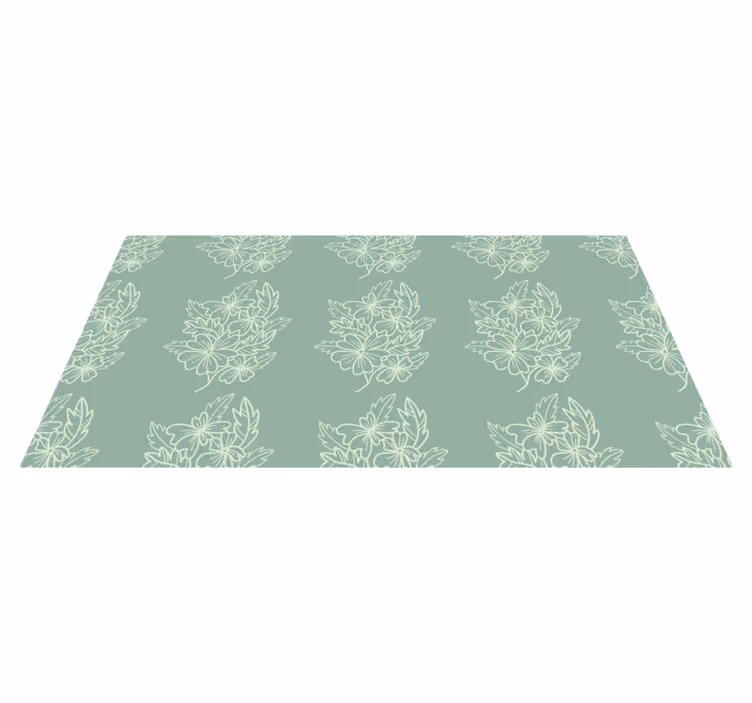 Sierlijke elementen vinyl tapijt bloemen en planten - TenStickers