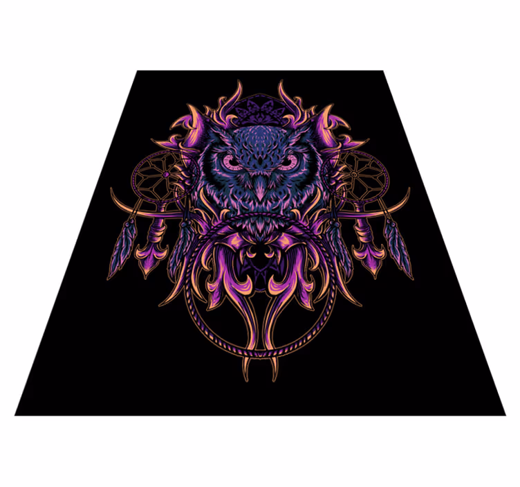 Uil dromenvanger kunst dieren vinyl tapijt - TenStickers