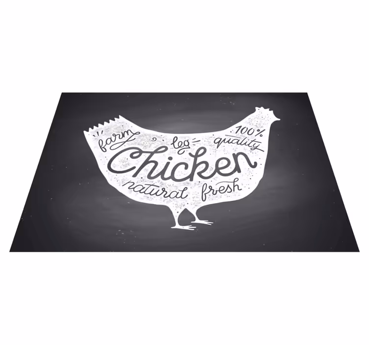 Verse boerderijkip vinyl vloerkleed keuken - TenStickers