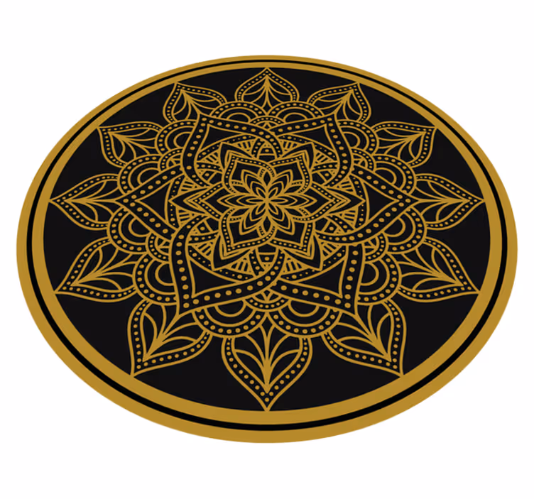 Sierlijk element vinyl tapijt mandala - TenStickers