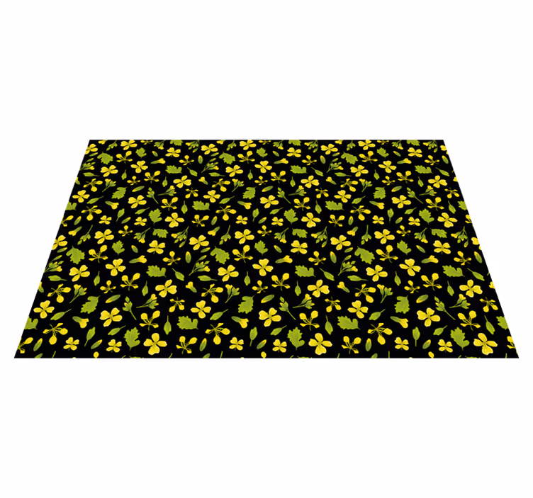 Levendig bloemenpatroon vinyl tapijt natuur - TenStickers