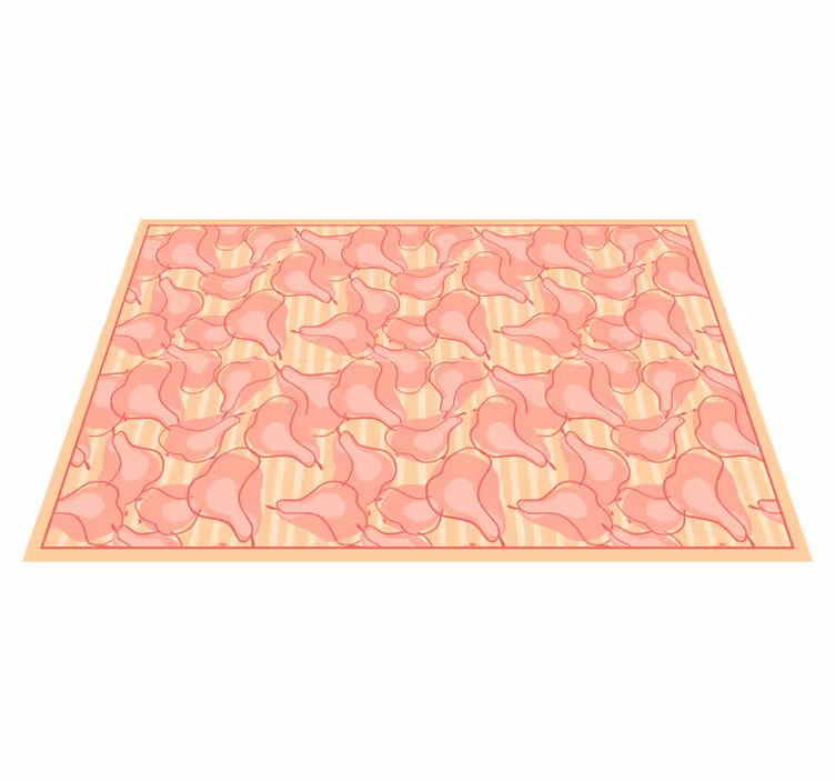 Schattige roze patronen vinyl vloerkleed keuken - TenStickers