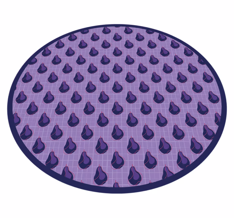 Paars druppelpatroon vinyl vloerkleed keuken - TenStickers