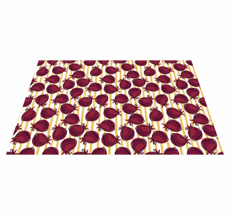 Granaatappelpatroon vinyl vloerkleed keuken - TenStickers