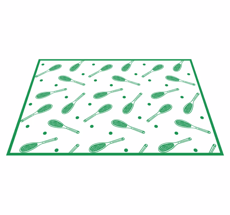 Vinyl tapijt voor meer kinderen tennis racket print - TenStickers