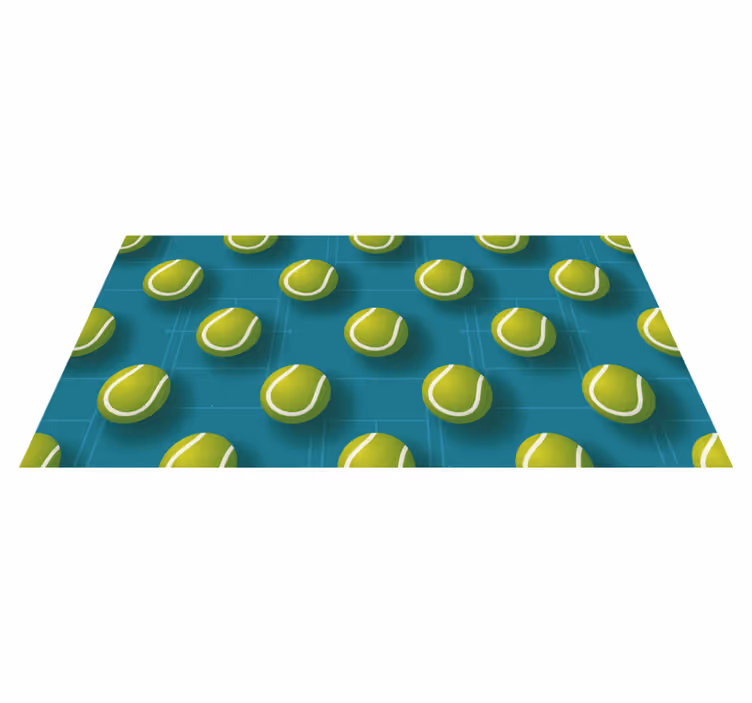 Tennisbal patroon vinyl tapijt tiener - TenStickers