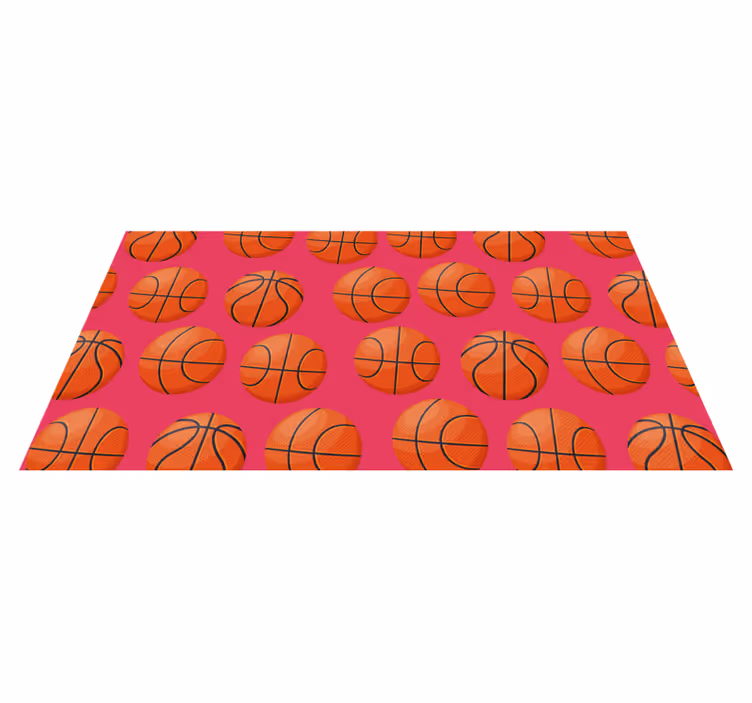 Basketbalmotief vinyl tapijt voor meer kinderen - TenStickers