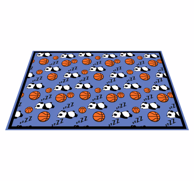 Slapende panda sporten vinyl tapijt voor meer kinderen - TenStickers